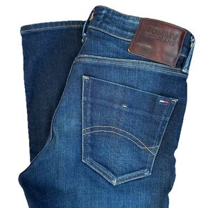 Mens Tommy Hilfiger SCANTON Slim Dark Blue Stretch Flex Denim Jeans - W32 L30